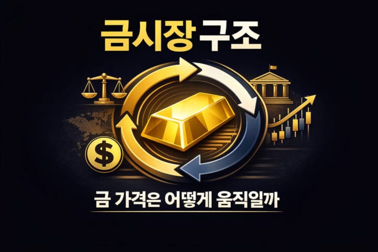 금시장 금가격이 금리 달러 인플레이션에 따라 변하는 구조를 보여주는 대표 이미지
