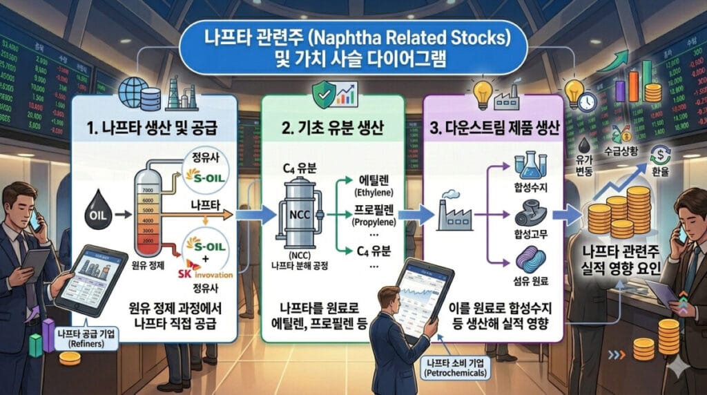 나프타 관련주 다이어그램